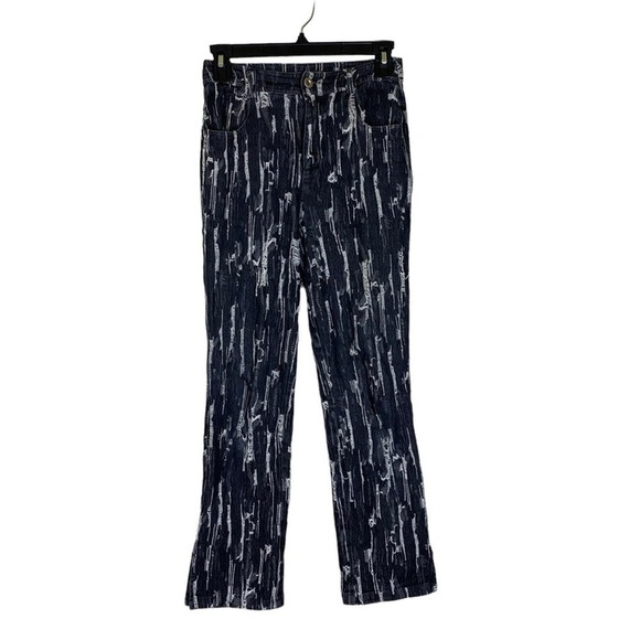 Mukzin / Theater Jacquard Straight Leg Crop Pants - Picture 1 of 8